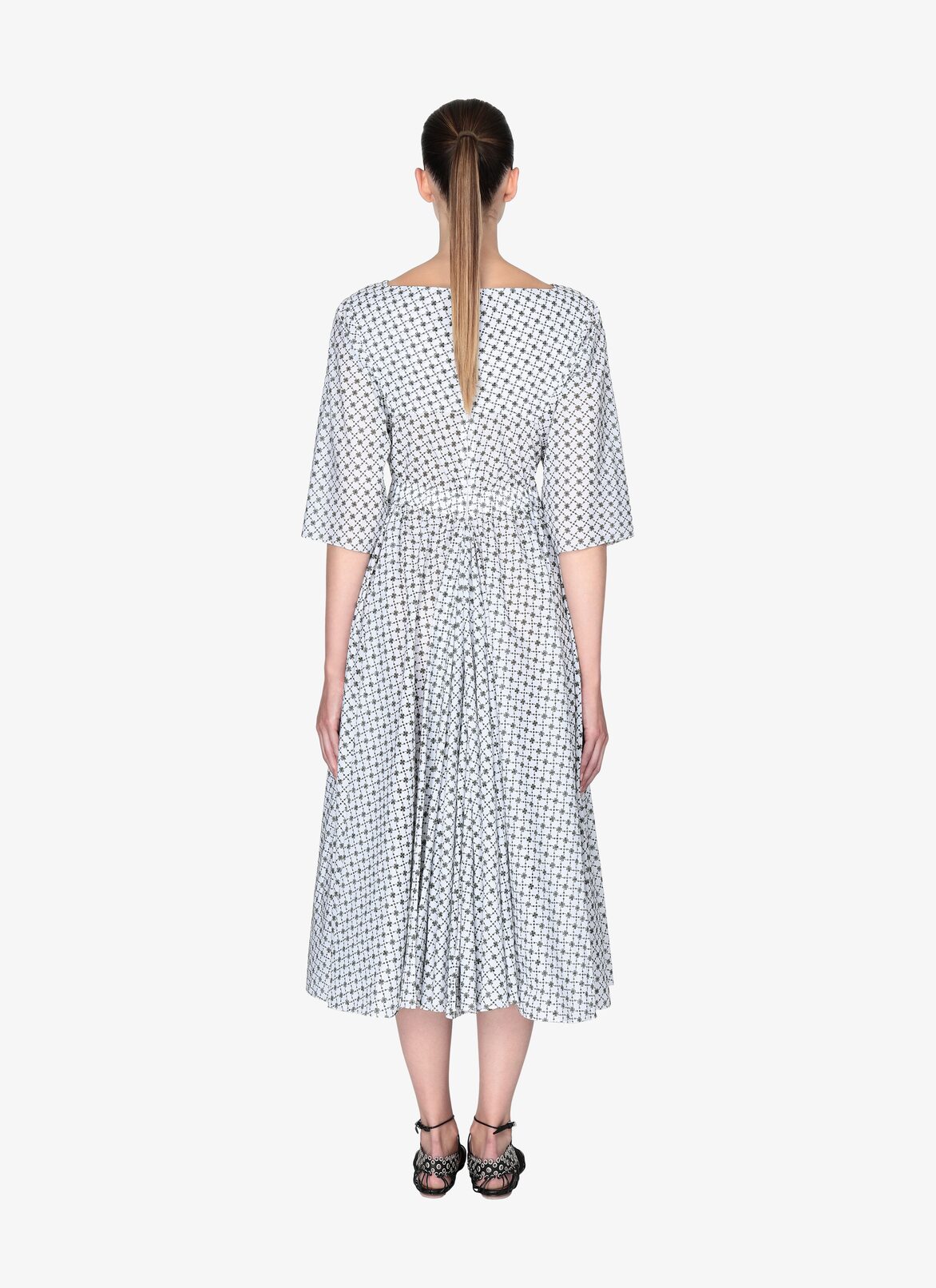 Long Dress ALAÏA WHITE/GREEN LONG DRESS